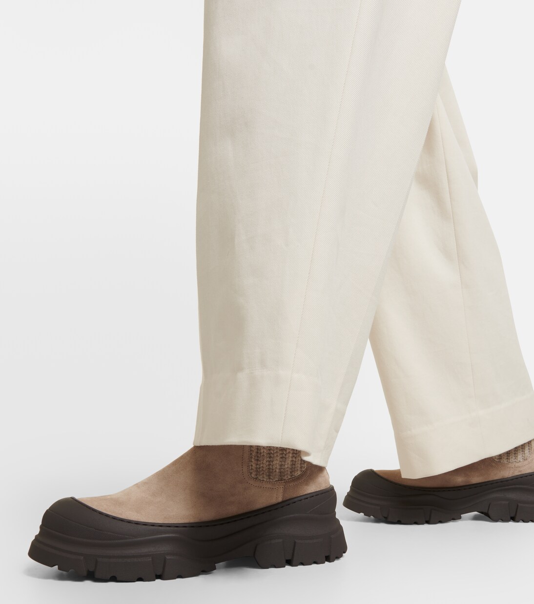 Bottines Chelsea en daim | Brunello Cucinelli