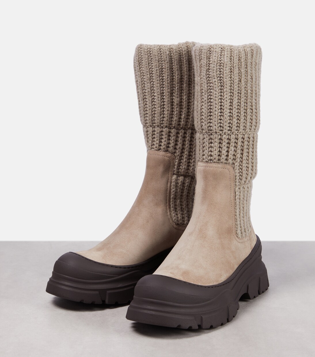 Bottines Chelsea en daim | Brunello Cucinelli