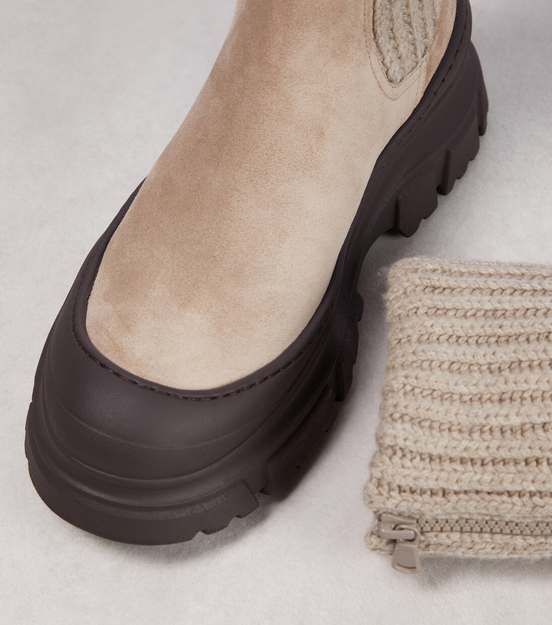 Bottines Chelsea en daim | Brunello Cucinelli