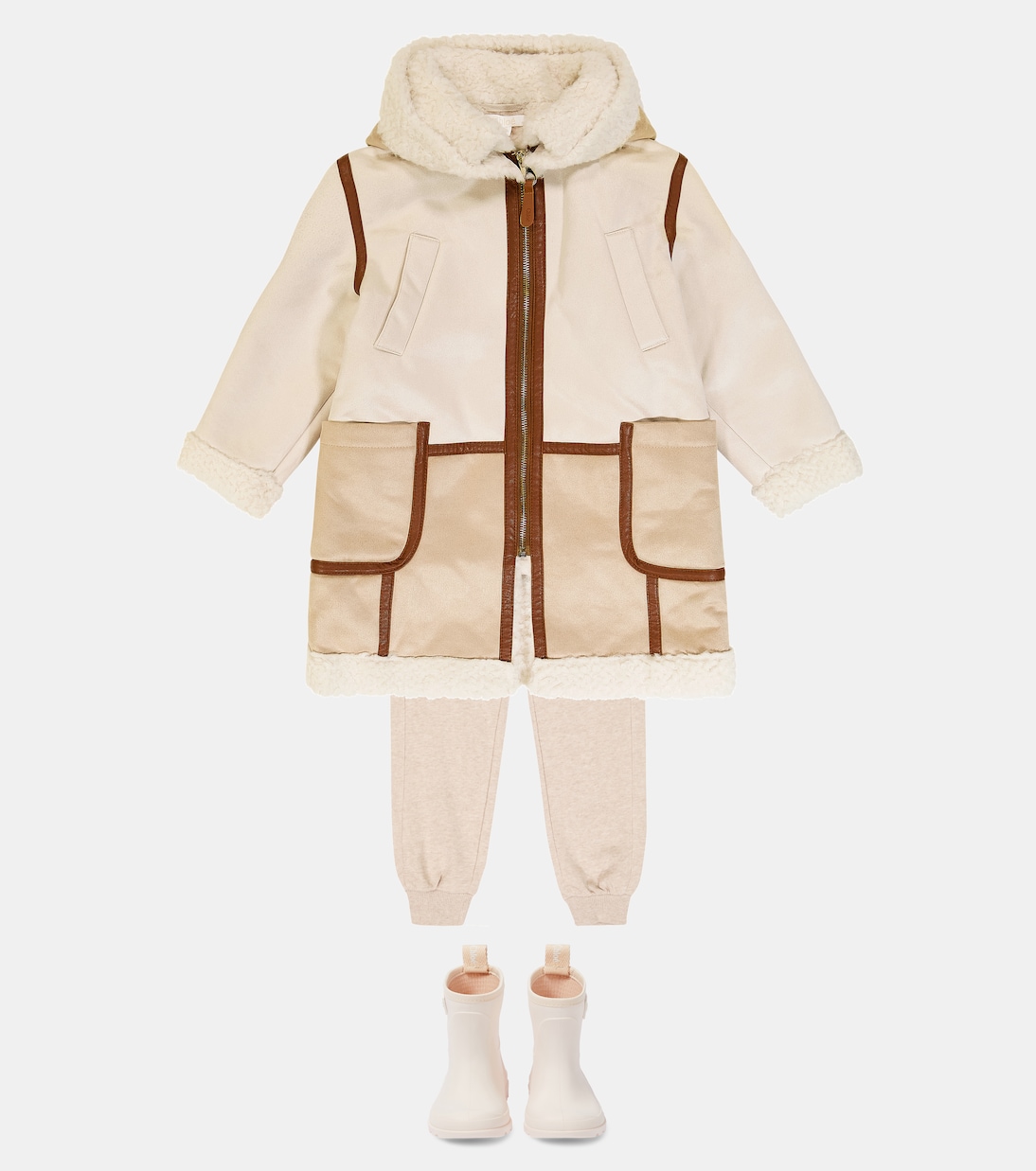 Colorblocked coat | Chloé Kids