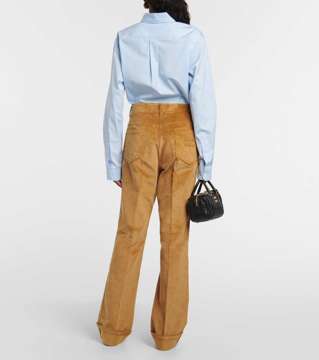Low-rise cotton corduroy pants | Miu Miu