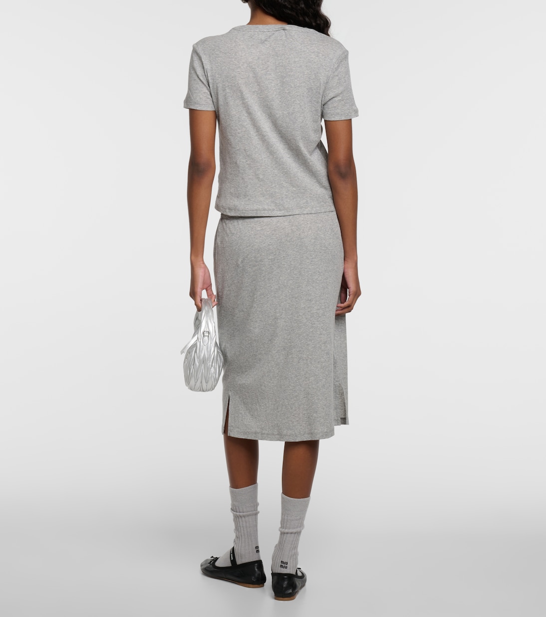 T-Shirt aus Baumwoll-Jersey | Miu Miu