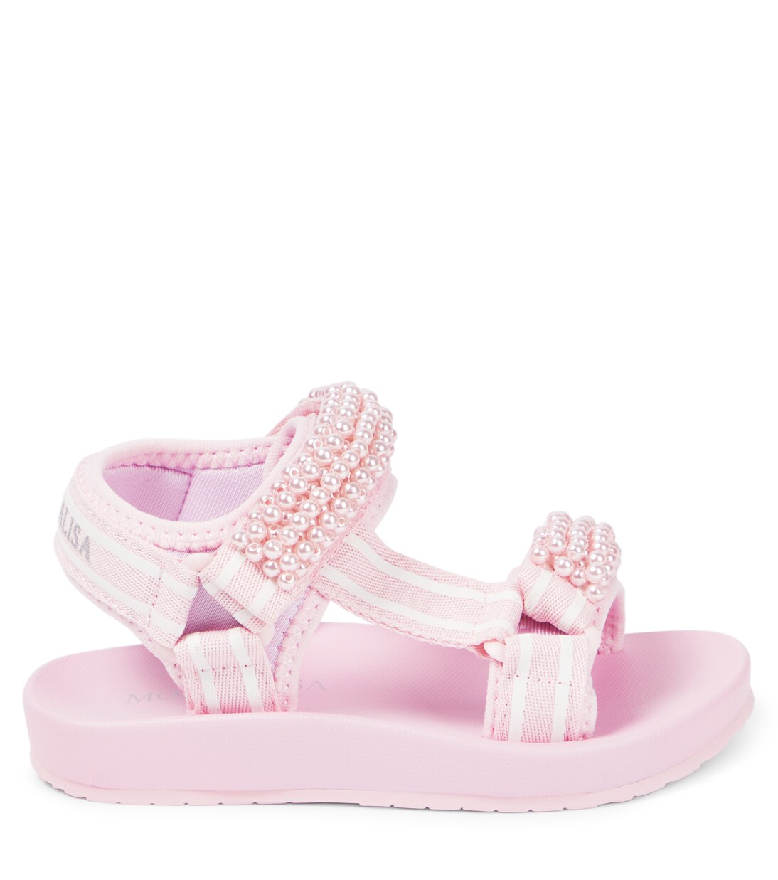 Tecno faux pearl-embellished sandals | Monnalisa