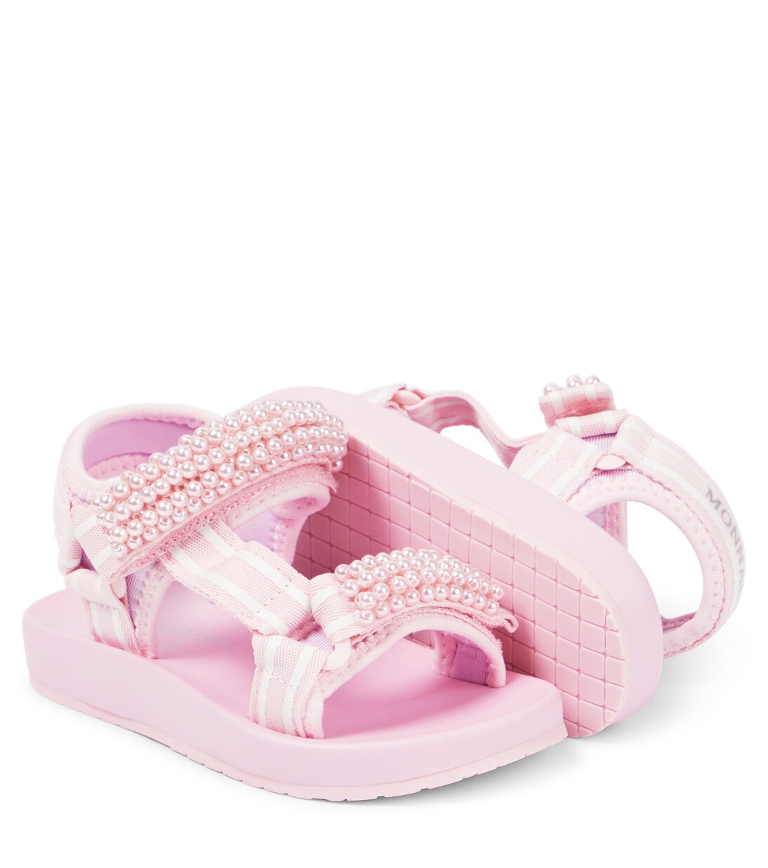 Tecno faux pearl-embellished sandals | Monnalisa