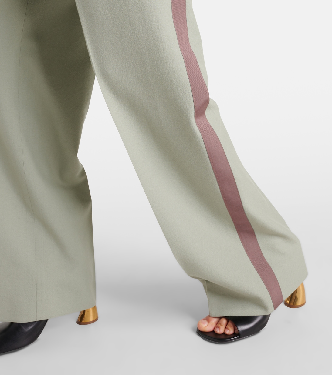 Pantalon droit à taille mi-haute en laine | Dries Van Noten