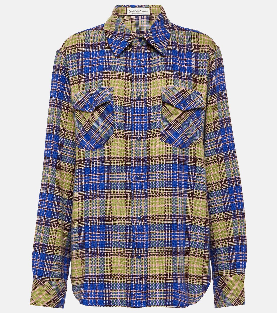 Tartan cashmere shirt | God's True Cashmere