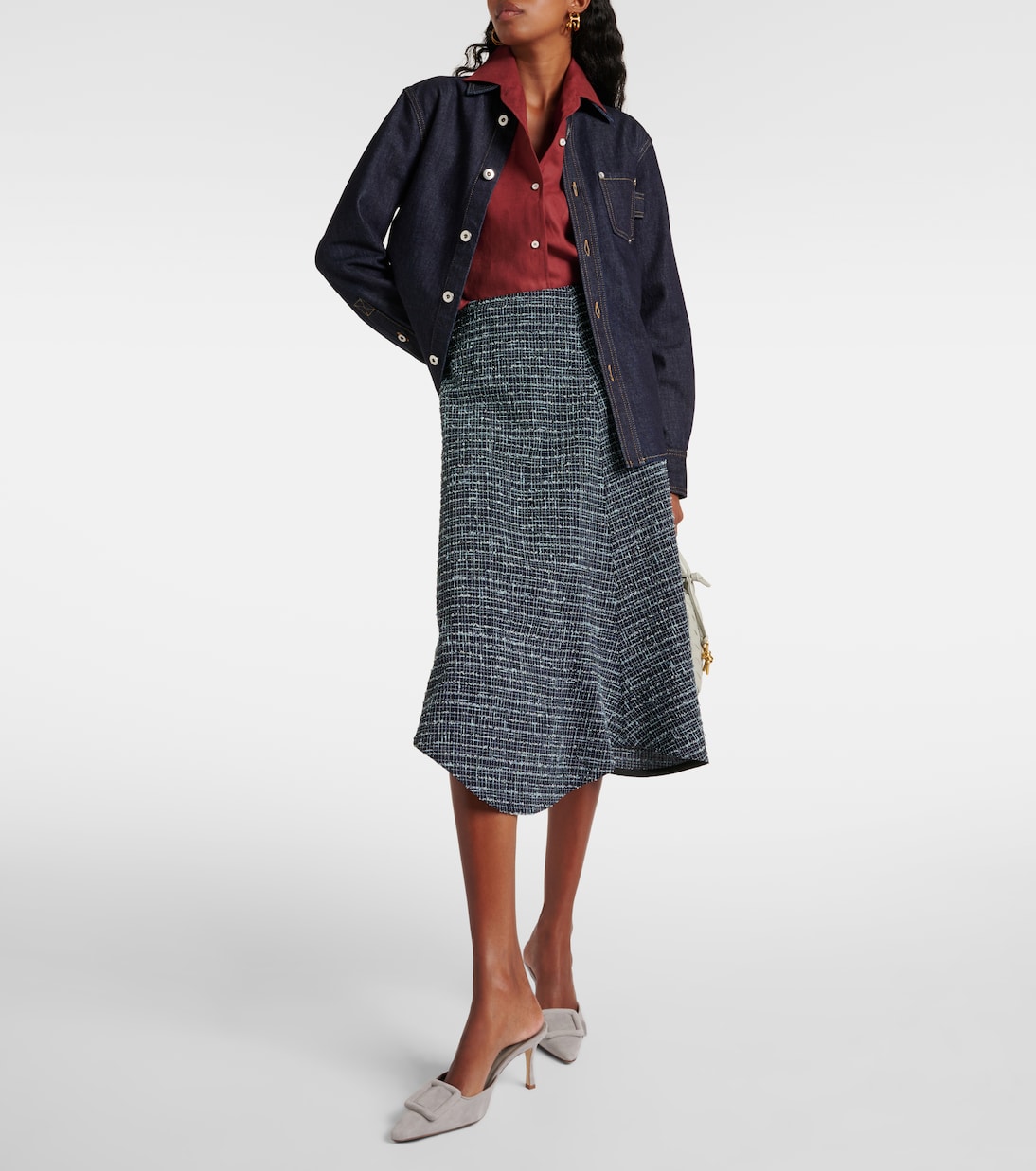 Mules Maysale 70 aus Veloursleder | Manolo Blahnik