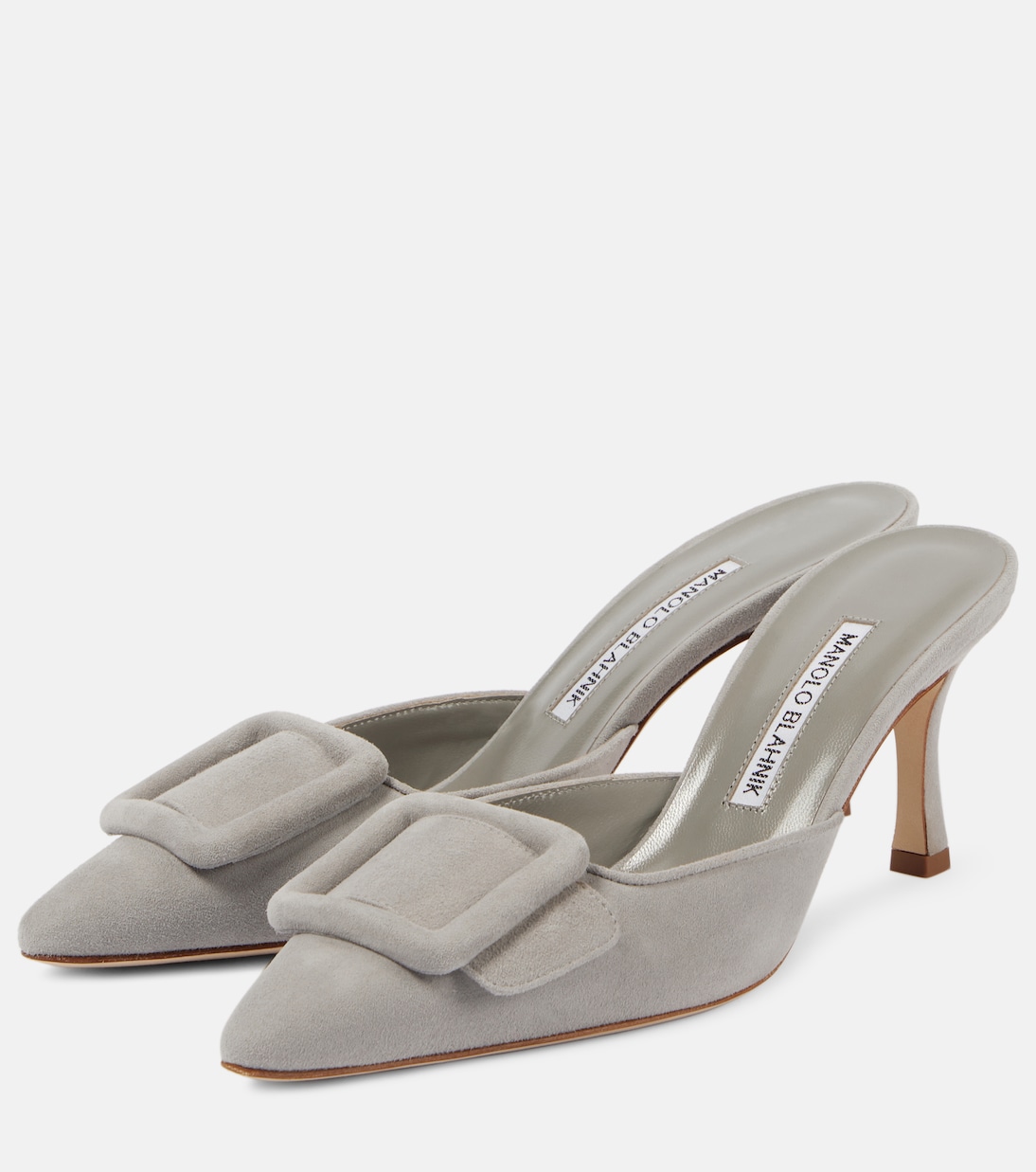 Mules Maysale 70 aus Veloursleder | Manolo Blahnik