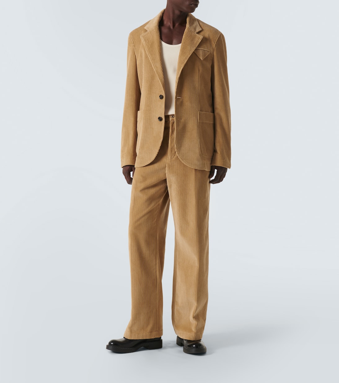 Cotton corduroy straight pants | Bottega Veneta