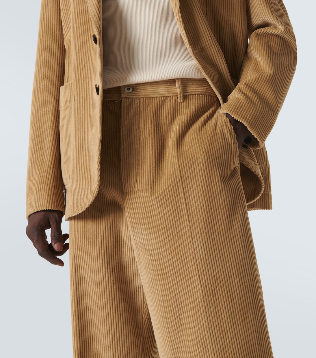 Cotton corduroy straight pants | Bottega Veneta