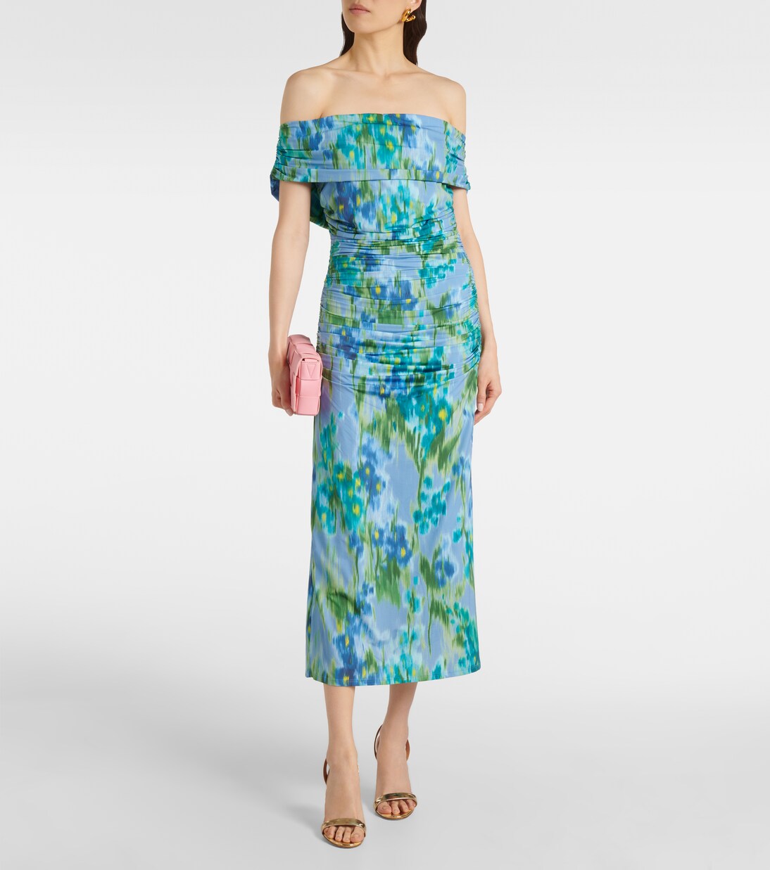 Abito midi con scollo bardot | Carolina Herrera