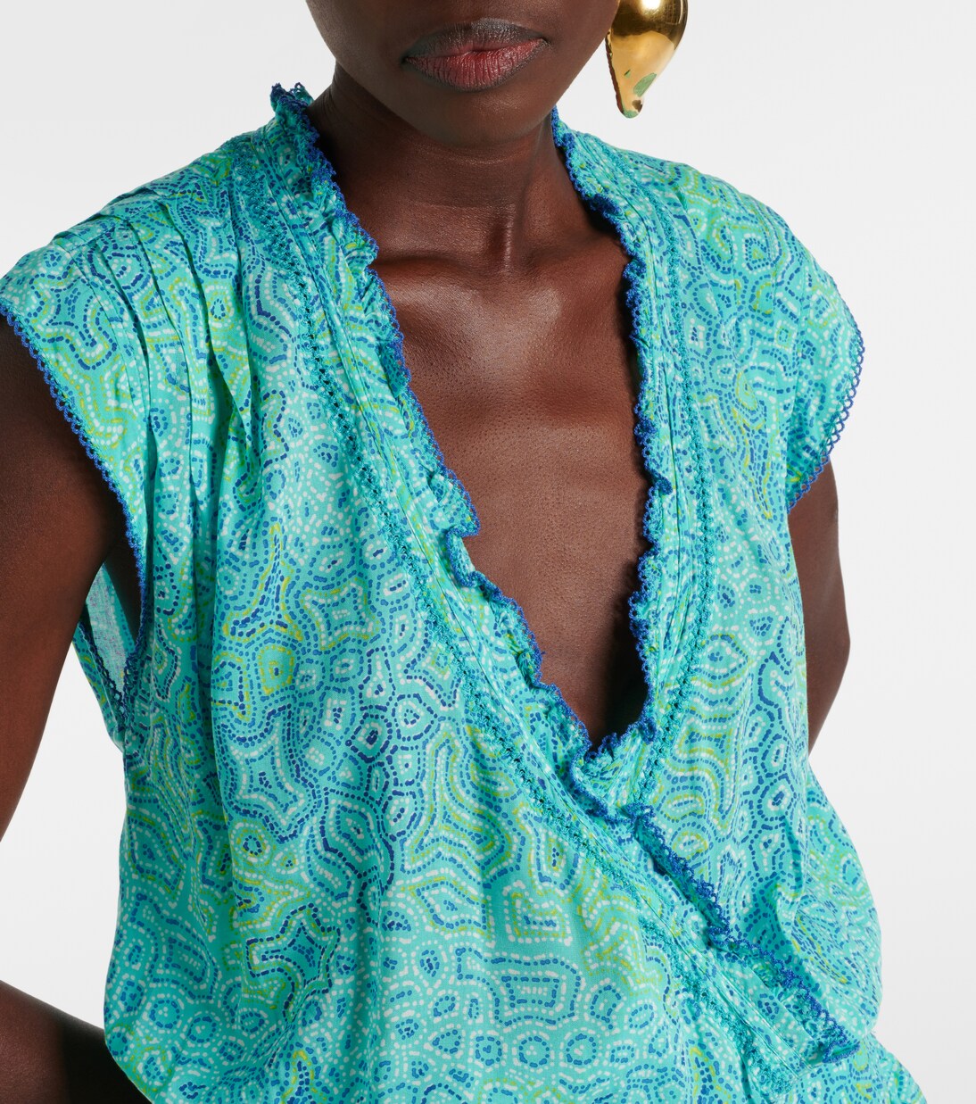 Estelle printed ruffled minidress | Poupette St Barth