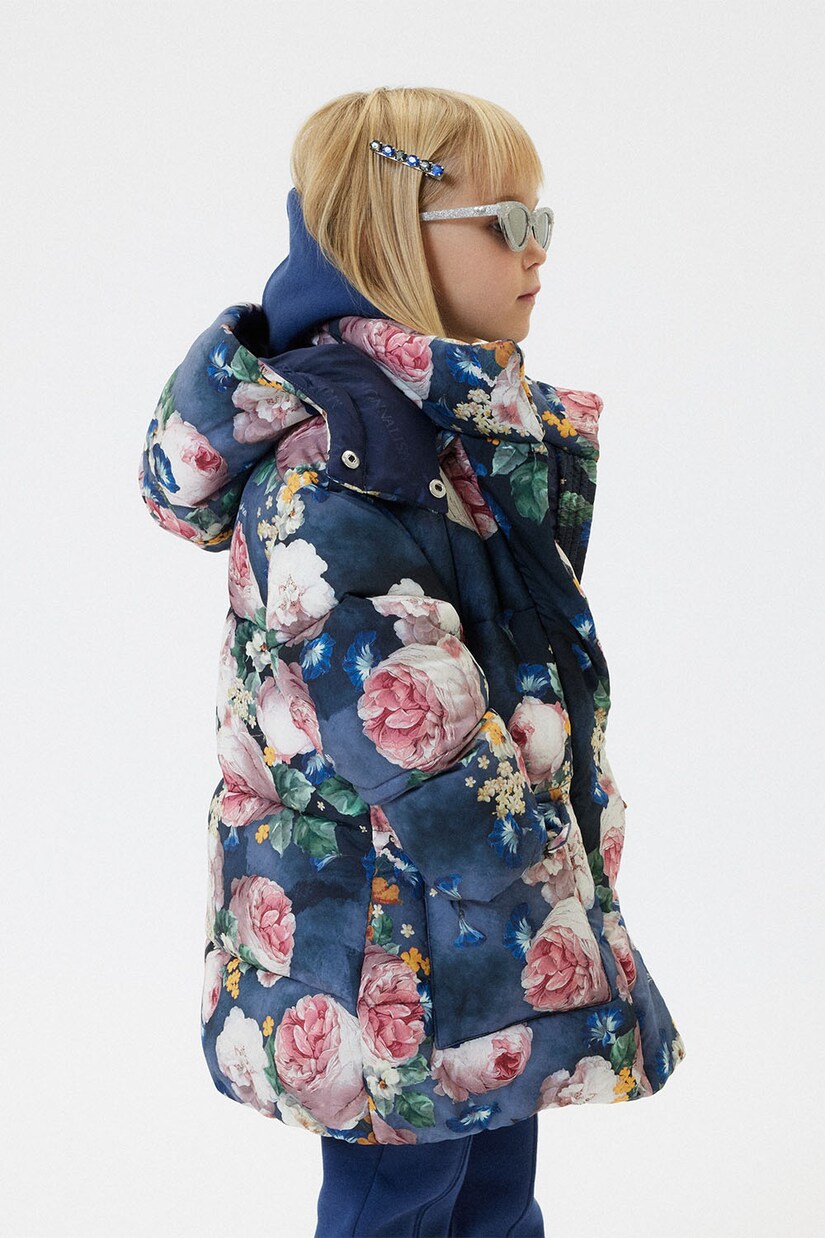 Giacca imbottita con stampa floreale | Monnalisa