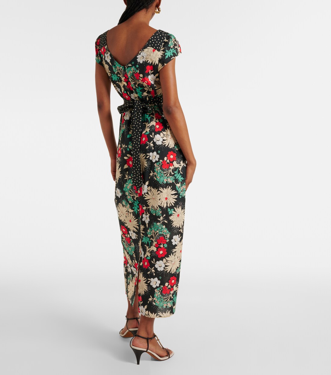 Robe midi Carey en coton à fleurs | Rixo