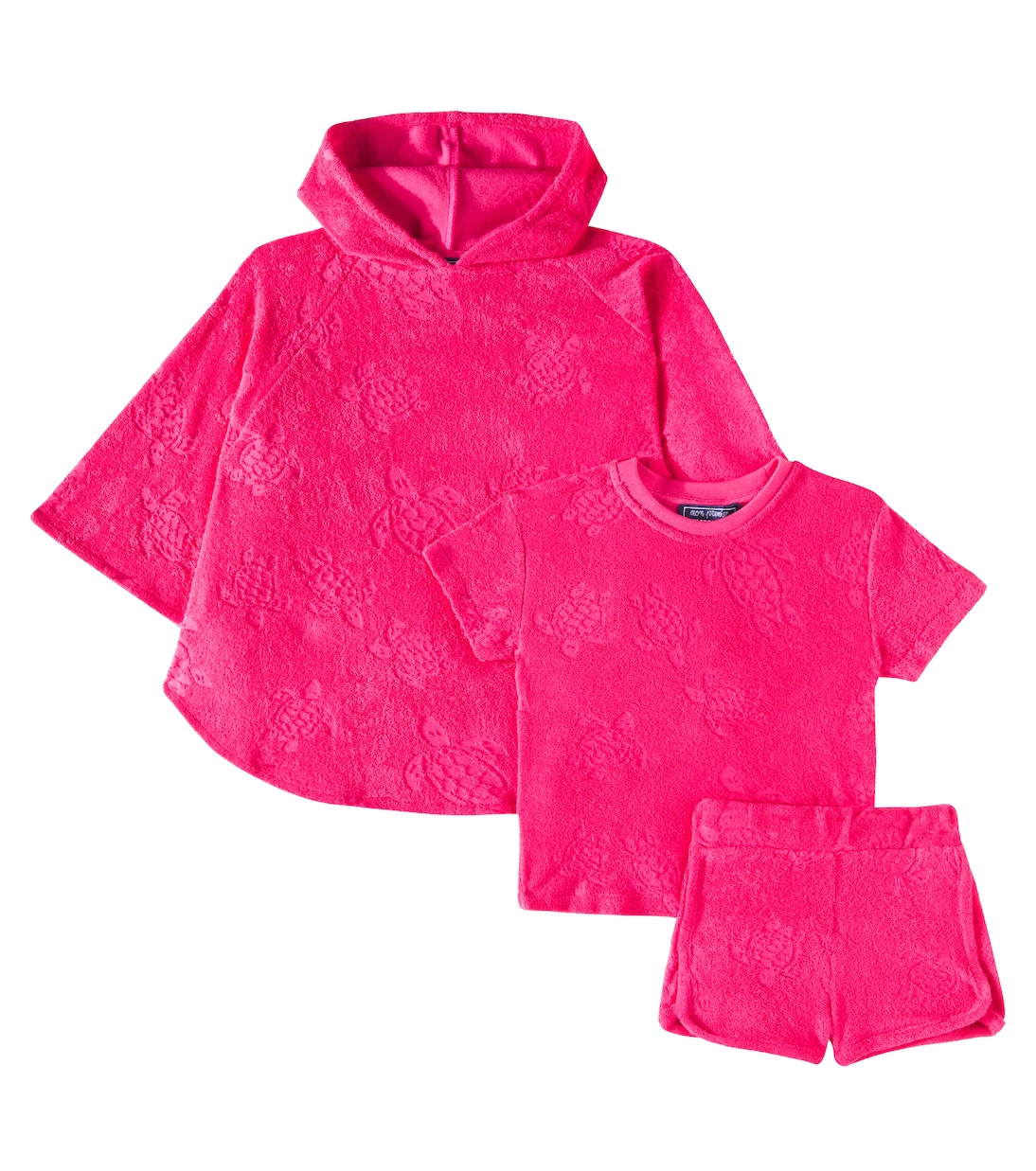 Baby Bubbly cotton cape, T-shirt, and shorts set | Vilebrequin Kids