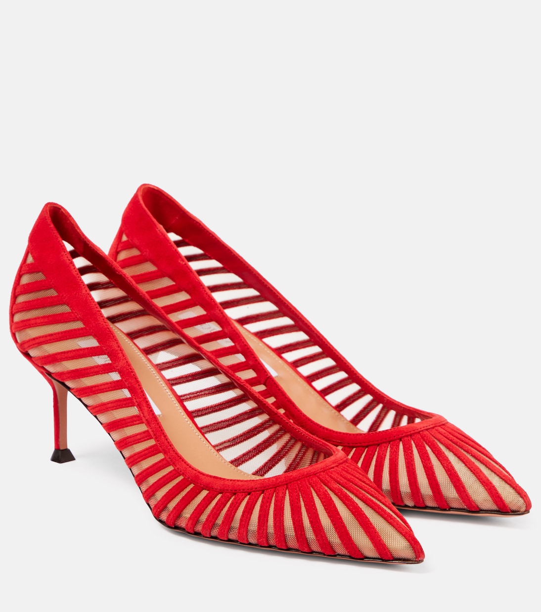 Passions 65 suede and mesh pumps | Aquazzura