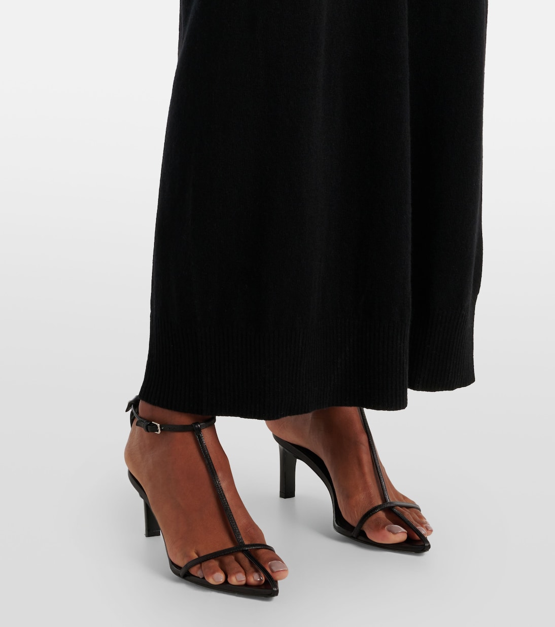 Vestido midi de cachemir y lana con abertura | Christopher Esber