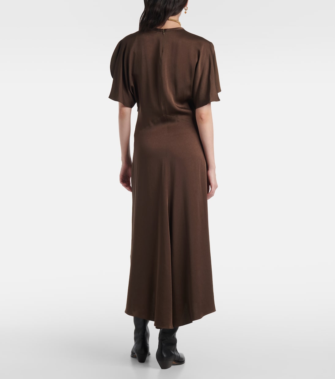 Abito midi Keany in raso | Isabel Marant