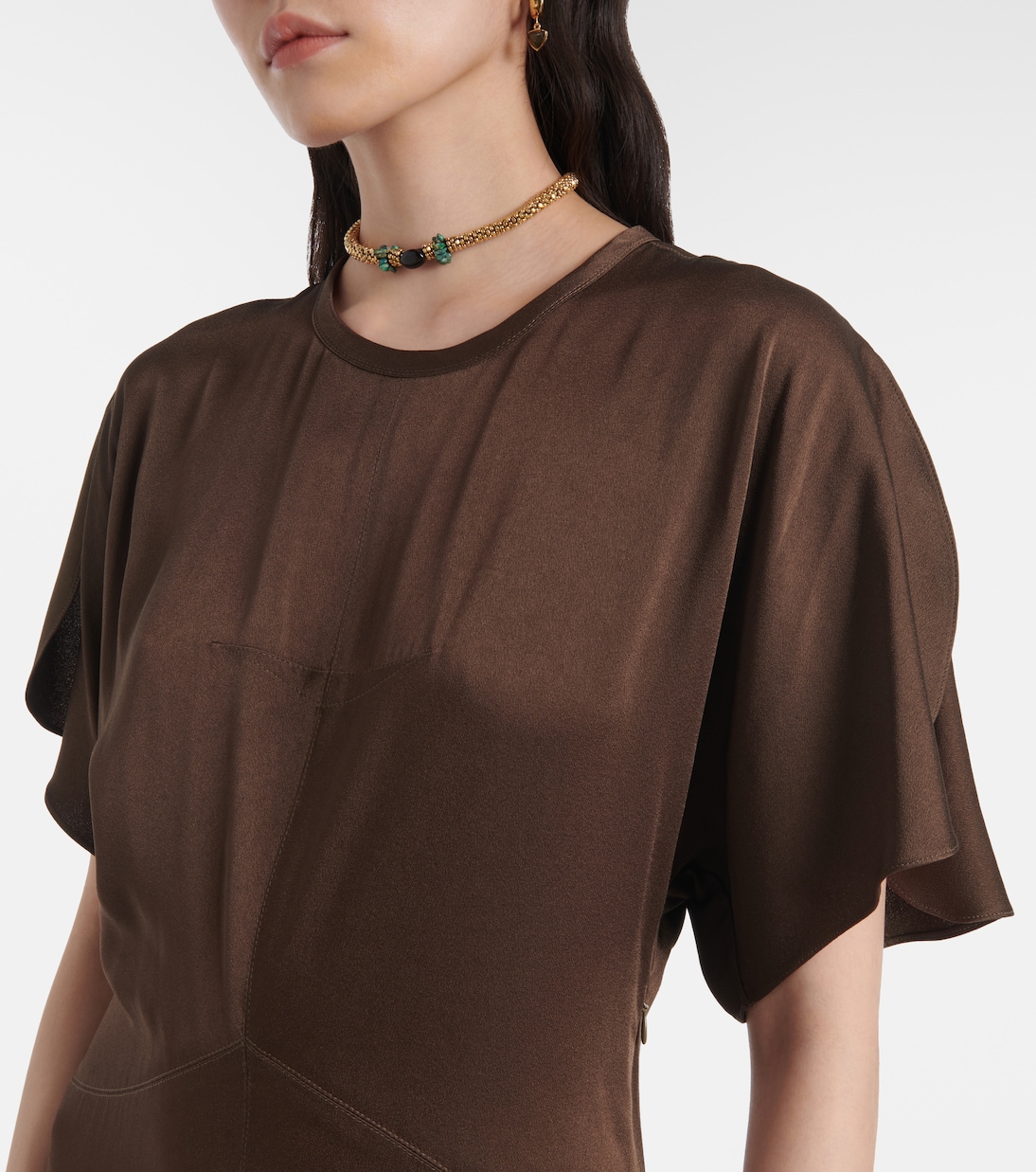 Abito midi Keany in raso | Isabel Marant