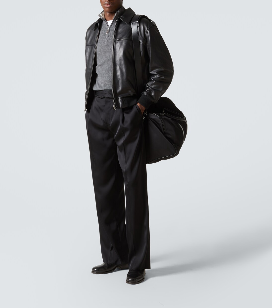 Weekender mit Leder | Kiton