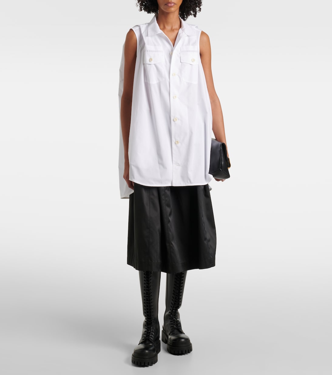 Abito corto in popeline | Sacai