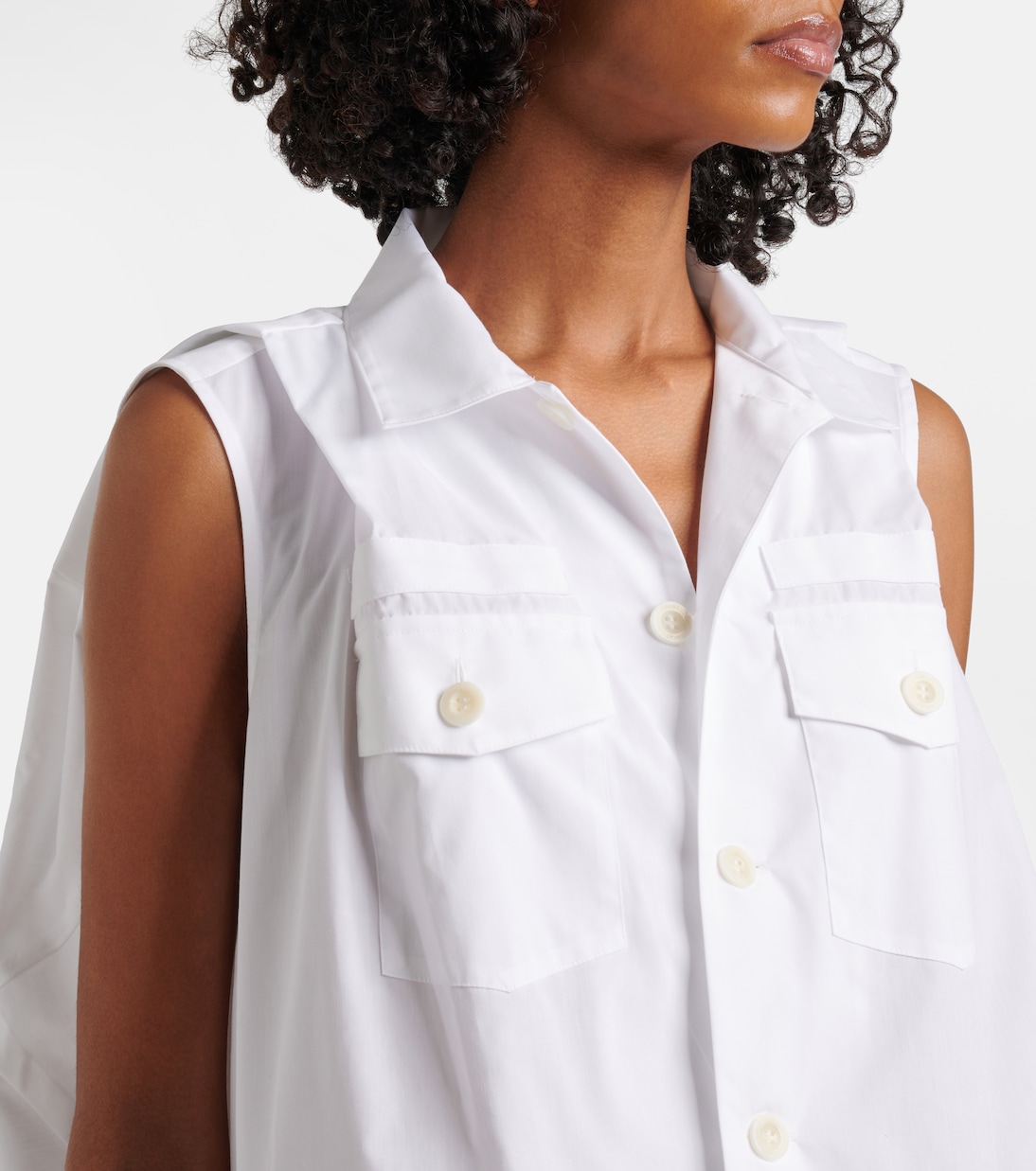 Abito corto in popeline | Sacai