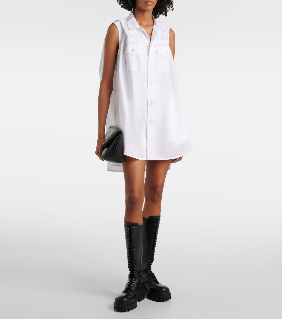 Abito corto in popeline | Sacai