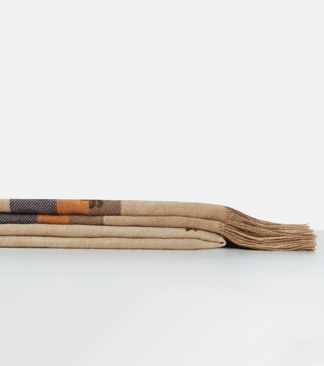 Sharpei striped floral fringed blanket | The House of Lyria