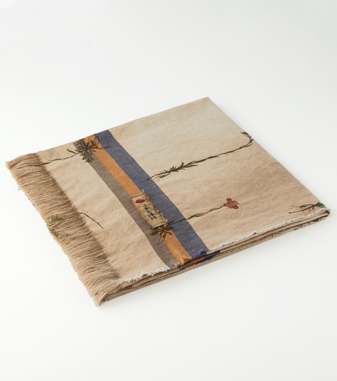 Sharpei striped floral fringed blanket | The House of Lyria