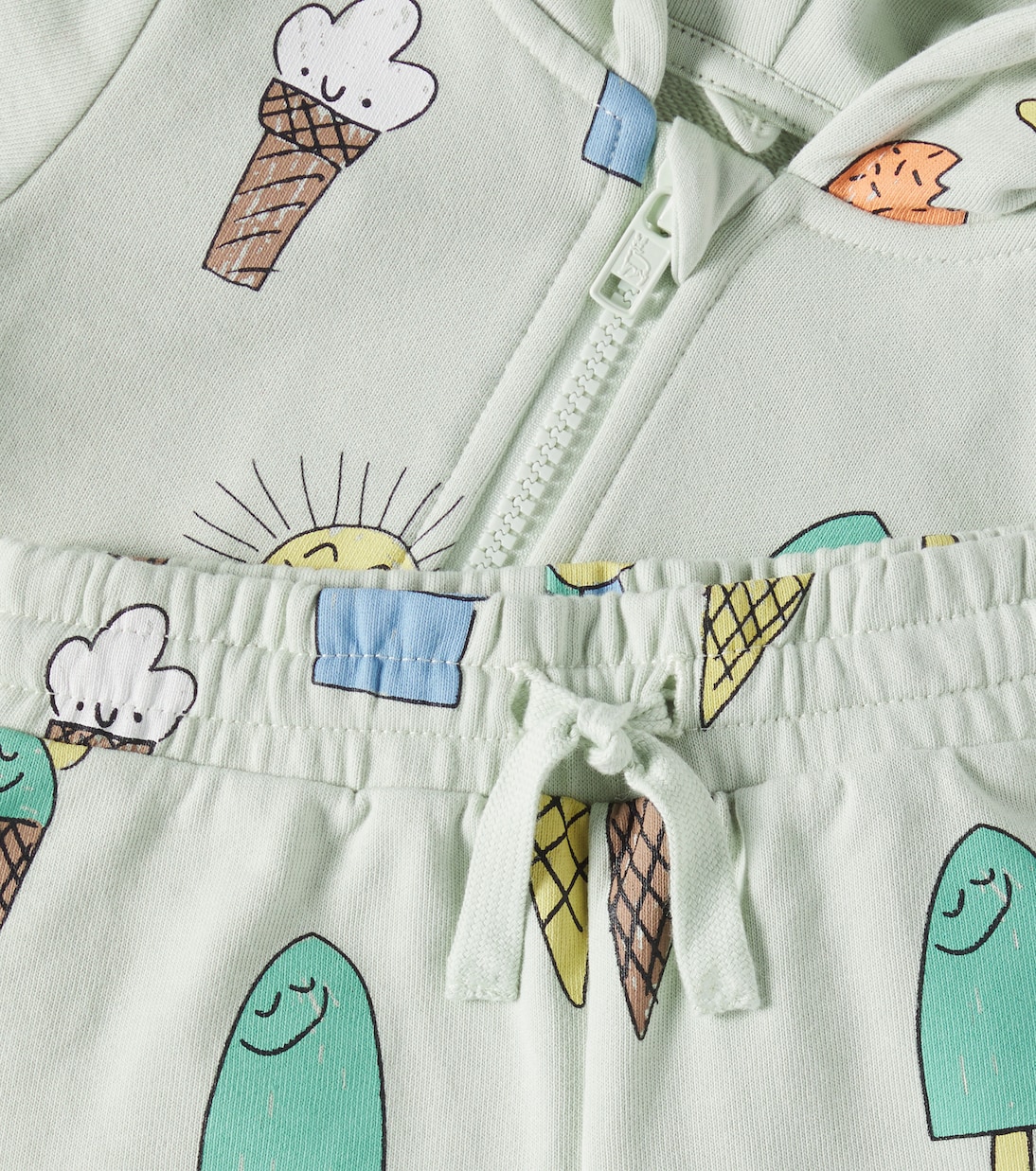 Bebé - set de sudadera y shorts de forro polar | Stella McCartney Kids