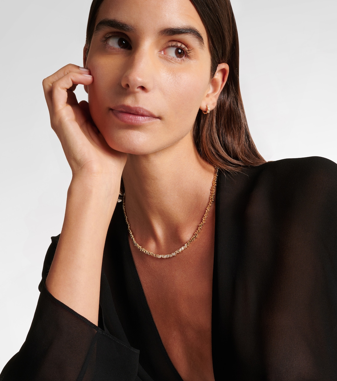 Halskette aus 18kt Gelbgold mit Diamanten | Suzanne Kalan