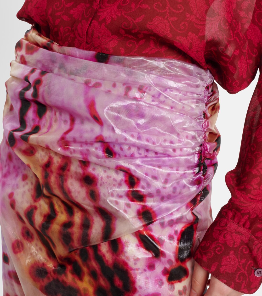 Sami printed gathered midi skirt | Dries Van Noten