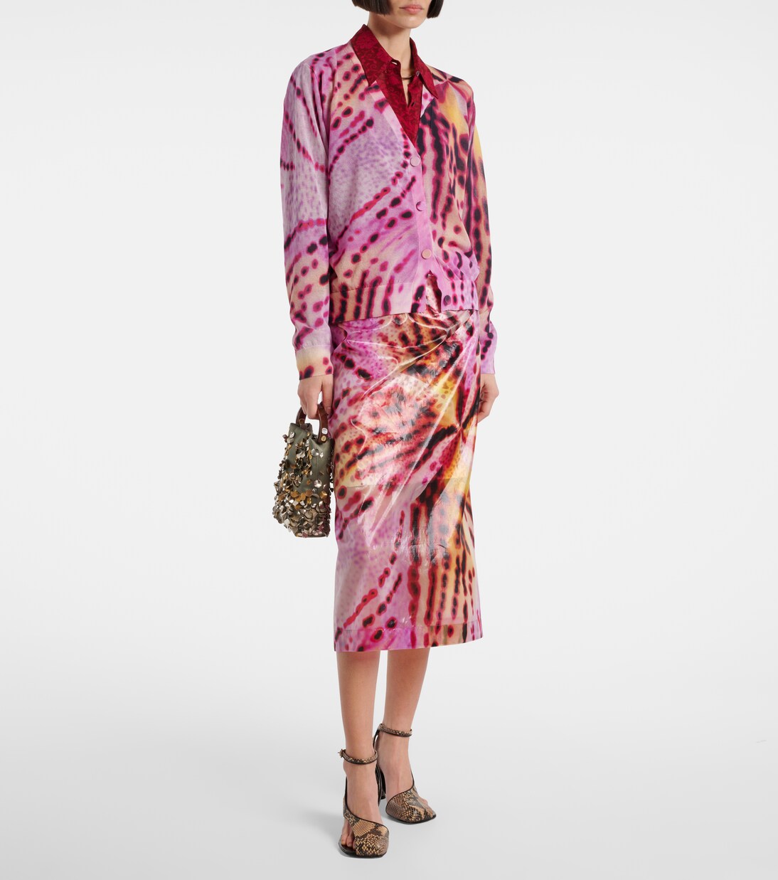 Sami printed gathered midi skirt | Dries Van Noten