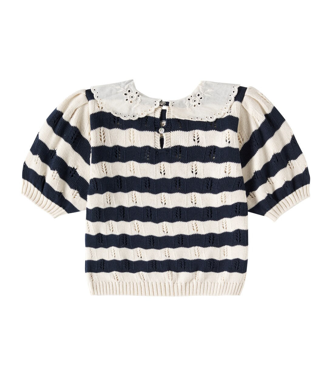 Marina striped knitted cotton top | The New Society
