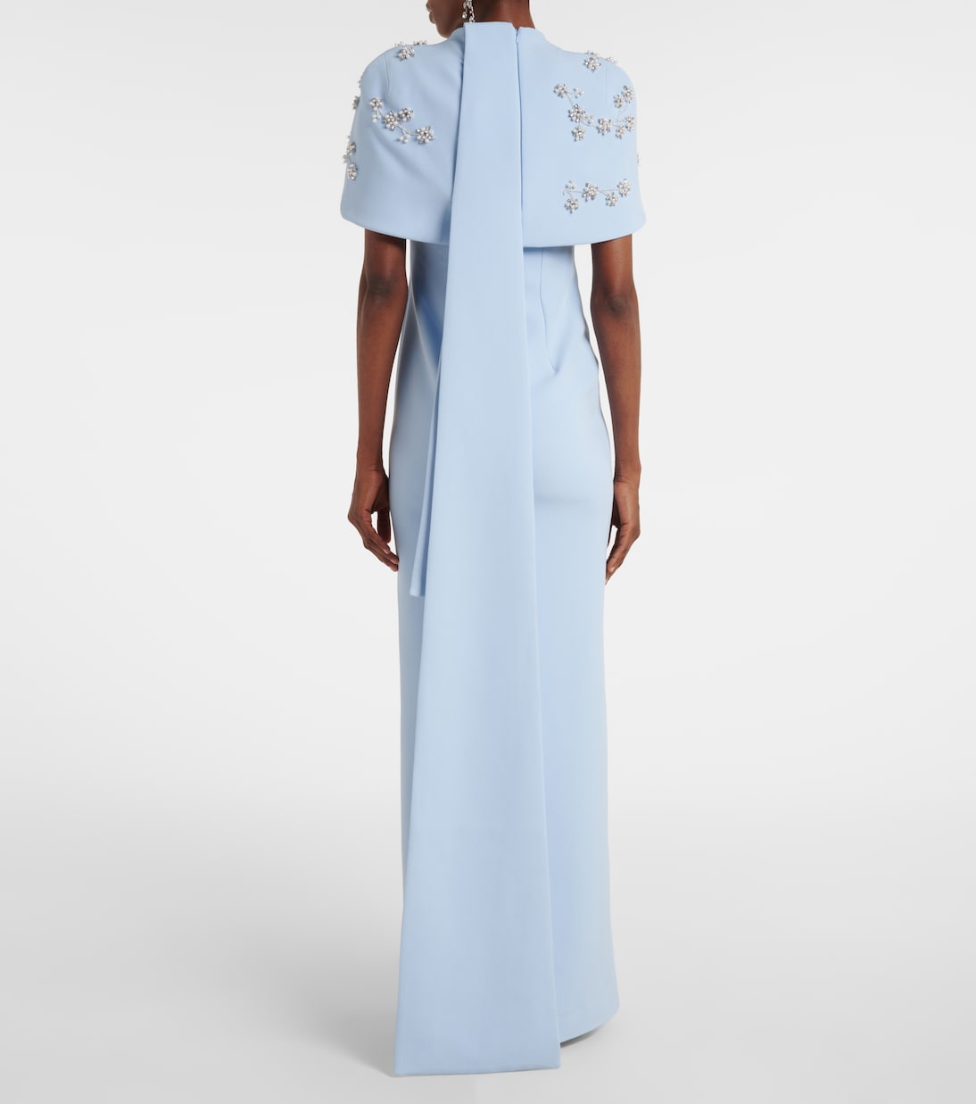 Embellished caped gown | Safiyaa