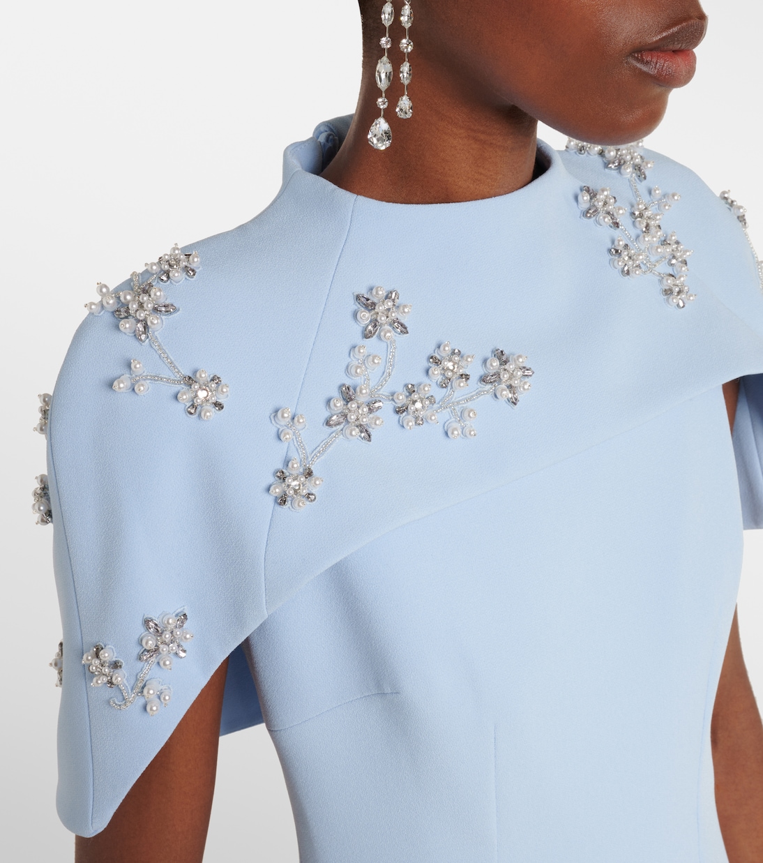 Embellished caped gown | Safiyaa