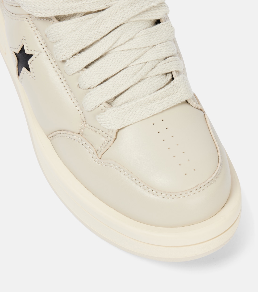 x Converse Turbowpn leather sneakers | Rick Owens