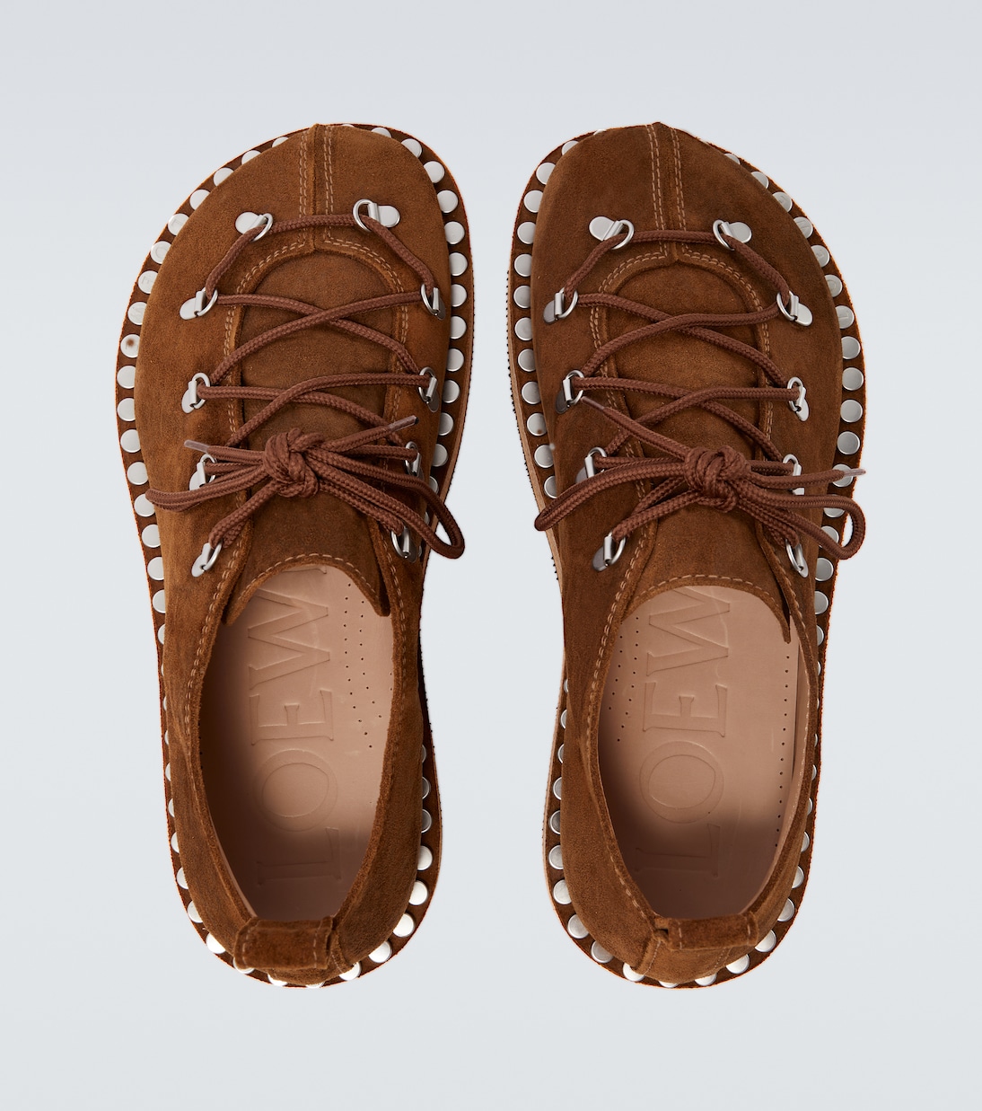 Verzierte Schnürschuhe Rivet aus Veloursleder | Loewe