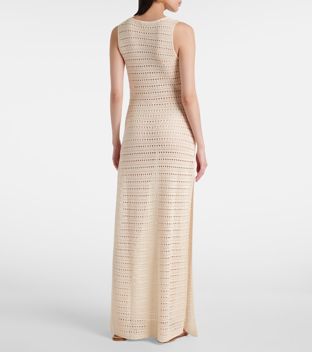 Floral-appliqué crochet maxi dress | Same