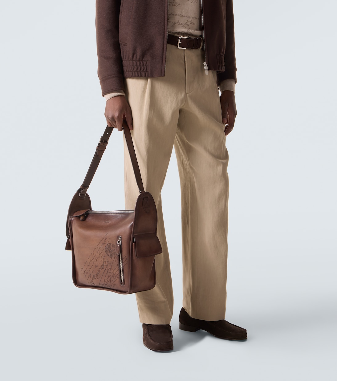 Périple Scritto Venezia leather shoulder bag | Berluti