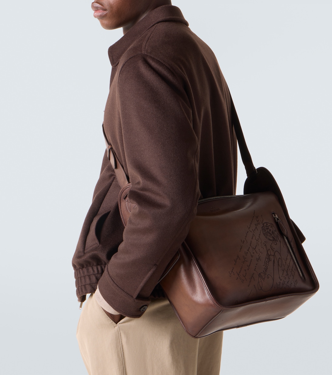 Périple Scritto Venezia leather shoulder bag | Berluti