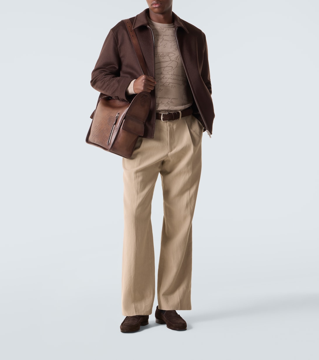 Périple Scritto Venezia leather shoulder bag | Berluti