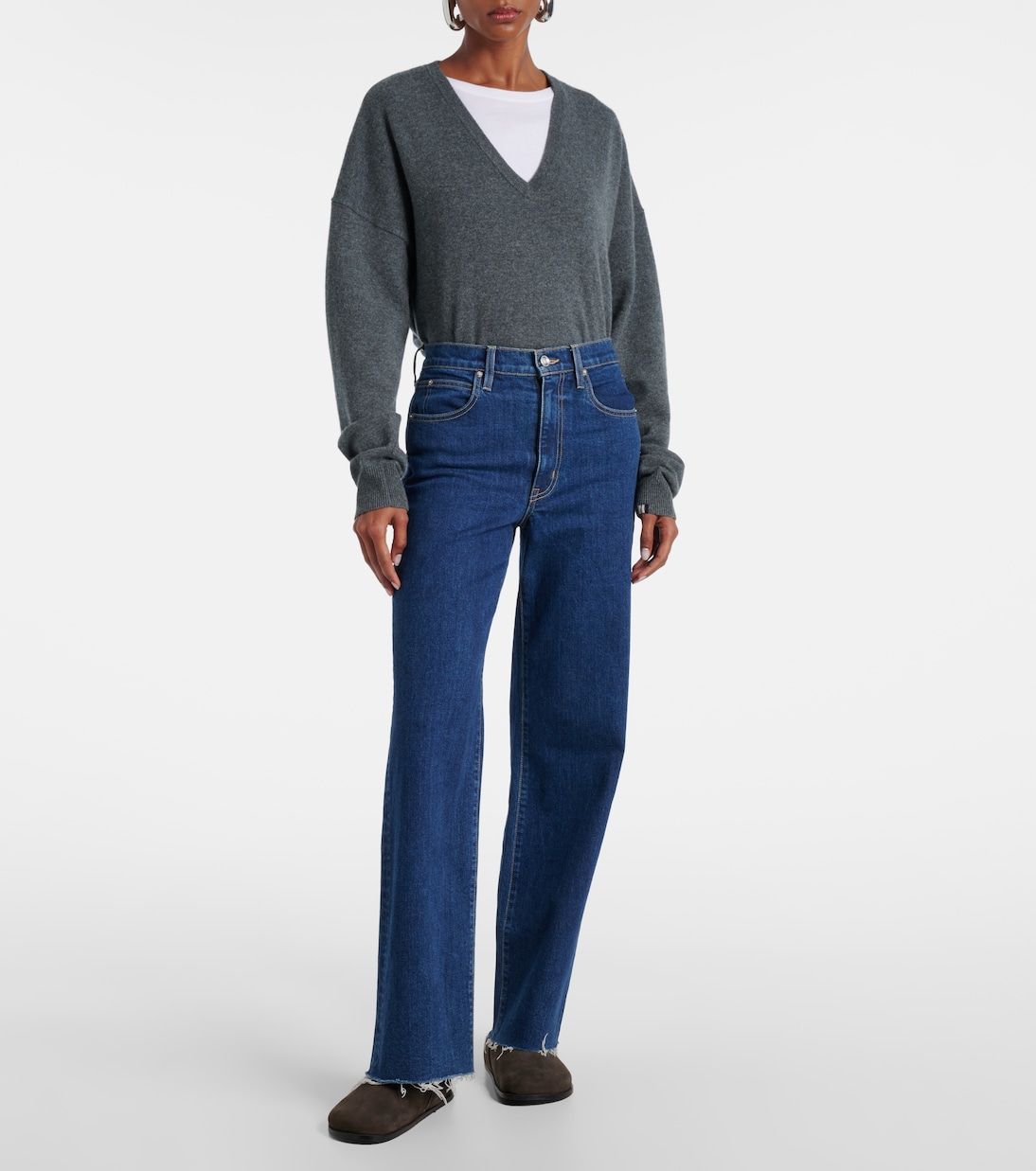 Jeans Grace a gamba larga e vita alta | Slvrlake