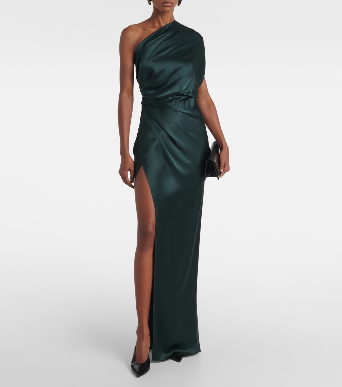 Draped silk satin gown | The Sei