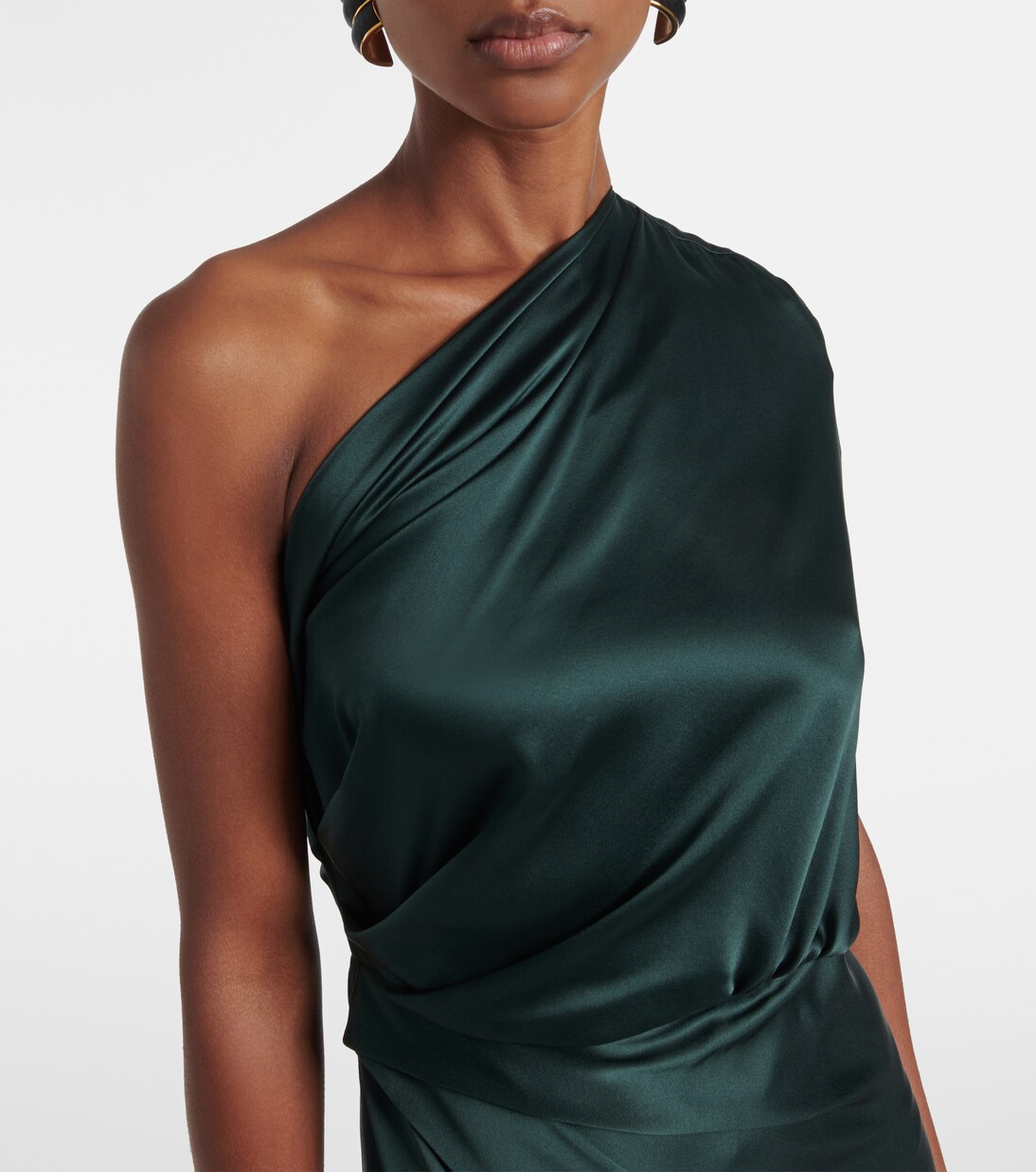 Draped silk satin gown | The Sei