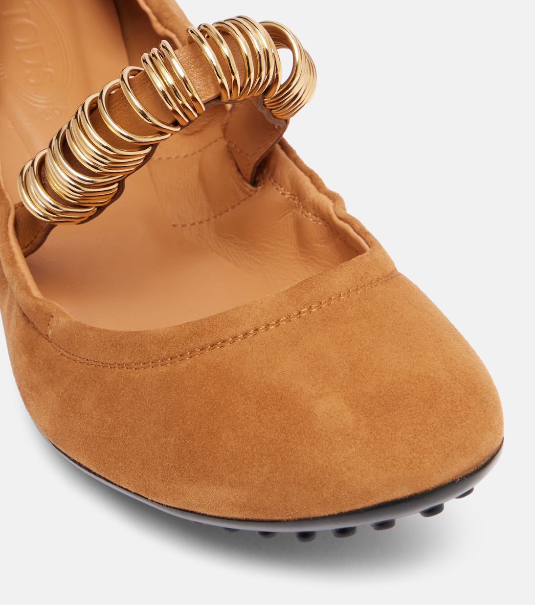 Dee embellished suede Mary Jane flats | Tod's