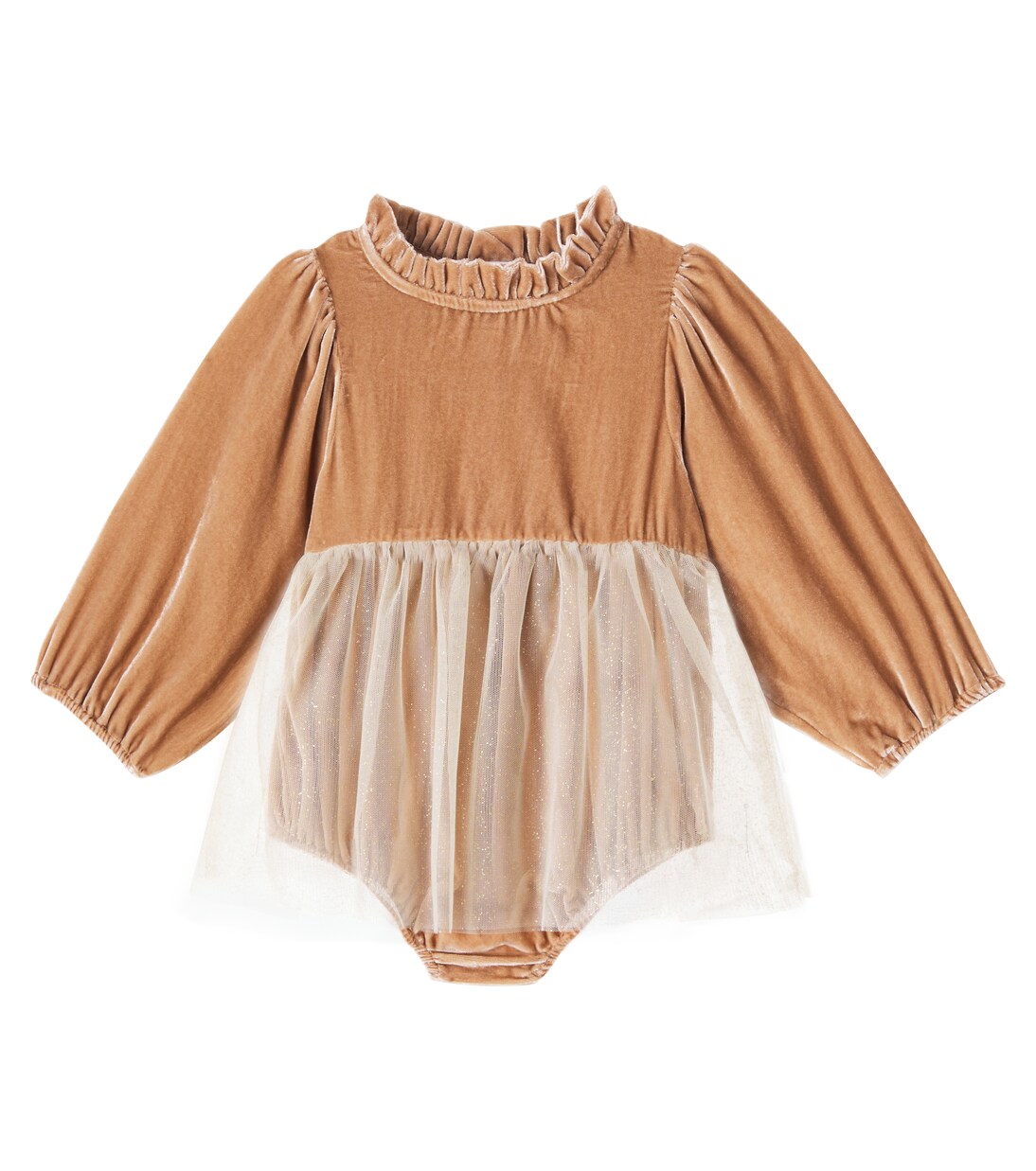 Baby Nyssa velvet and tulle bodysuit | Bebe Organic