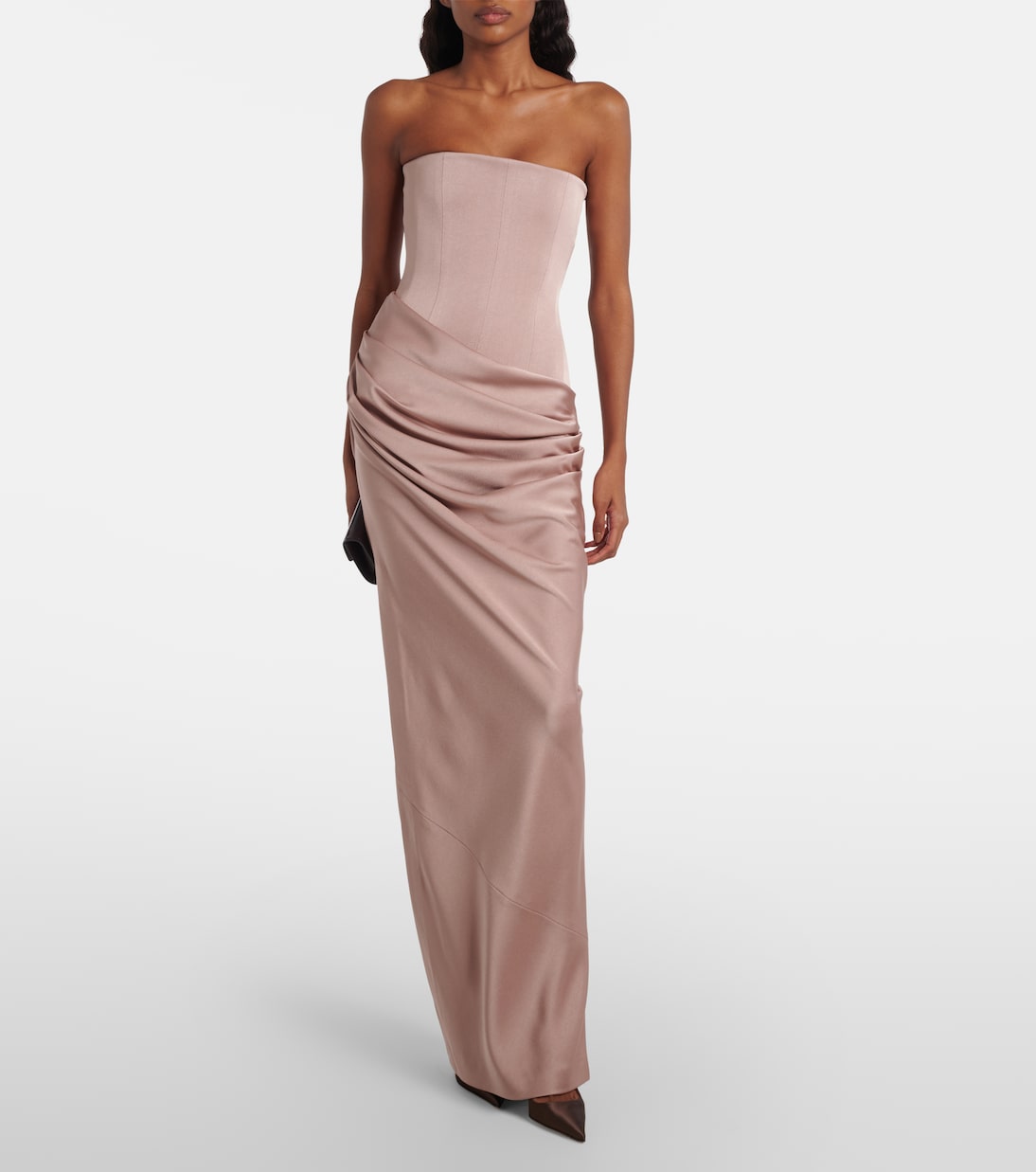 Robe longue en satin | Alex Perry