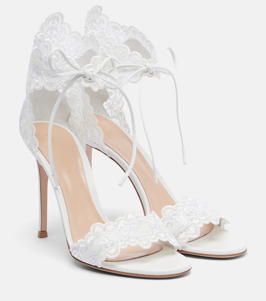 Evie 105 embroidered leather sandals | Gianvito Rossi