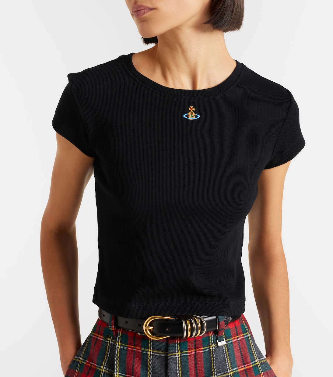 Peru cropped cotton-blend jersey T-shirt | Vivienne Westwood